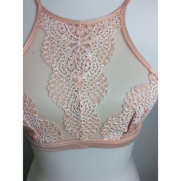Victoria's Secret Lingerie Bralette Floral Lace Crochet Semi Sheer - Picture 3 of 10